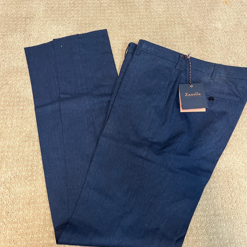 Zanella Men's Blue Dress Pants